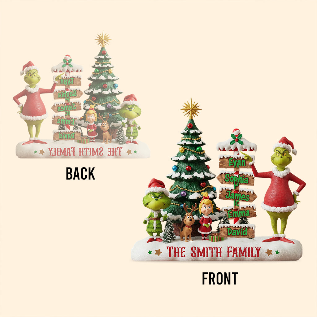 Happy Family - Personalized Stole Christmas Custom Shaped Acrylic Plaque