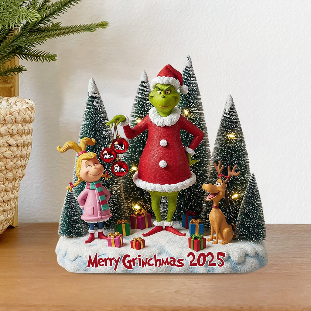Merry Greenmas 2025 - Personalized Stole Christmas Custom Shaped Acrylic Plaque