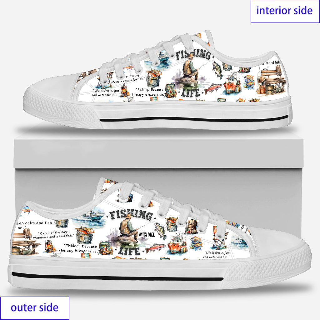 Passionné de pêche ? Chaussures de pêche basses personnalisées