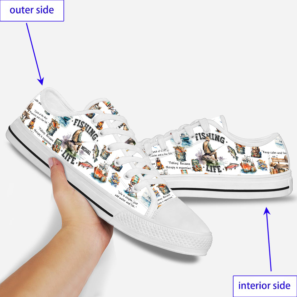 Passionné de pêche ? Chaussures de pêche basses personnalisées