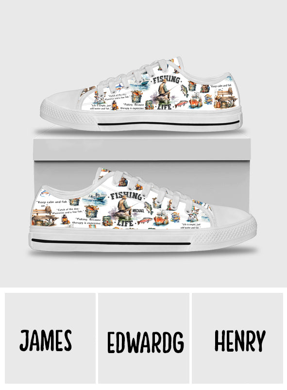 Passionné de pêche ? Chaussures de pêche basses personnalisées