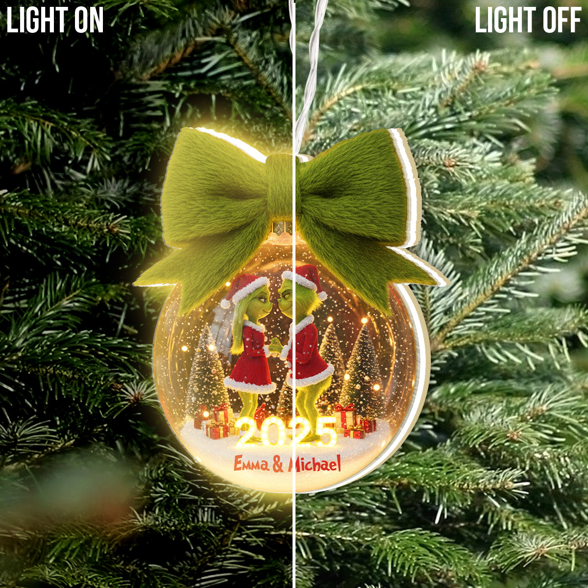 You & Me We Got This - Personalized Stole Christmas LED Light Ornament