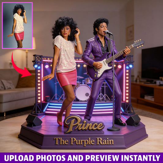 Le violet sous la pluie - Plaque acrylique personnalisée de forme sur mesure