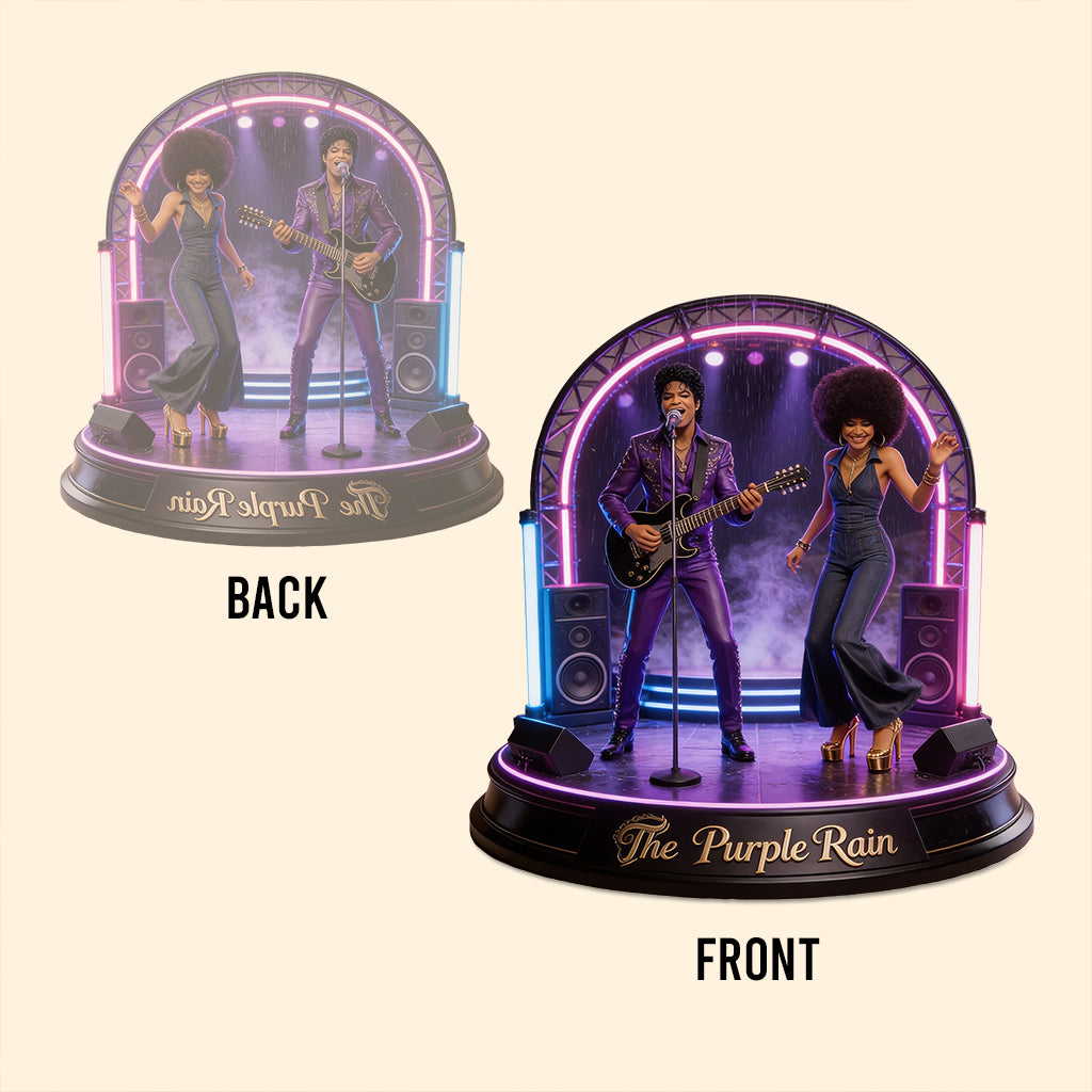 The Purple In The Rain - Personalized Custom Shaped Acrylic Plaque