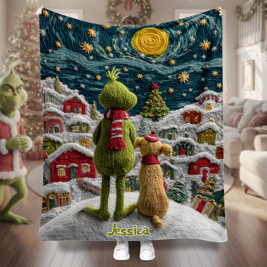 Joyeux Noël vert - Étole de Noël personnalisée