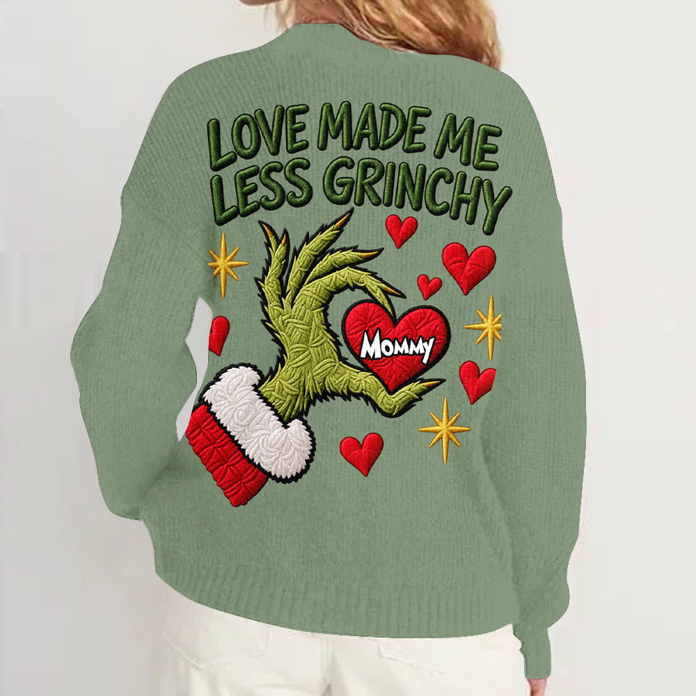 Hearts Growing Together - Personalized Stole Christmas Cardigan Sweater