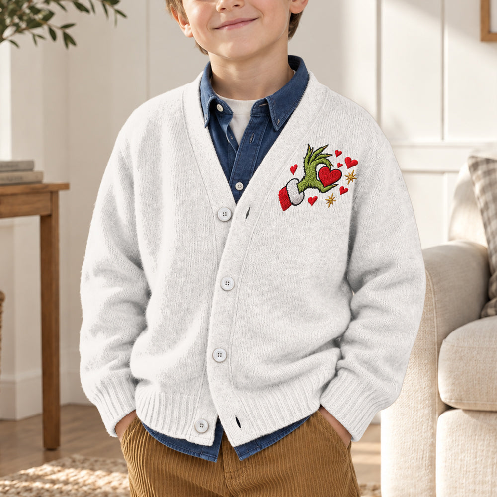 Hearts Growing Together - Personalized Stole Christmas Cardigan Sweater