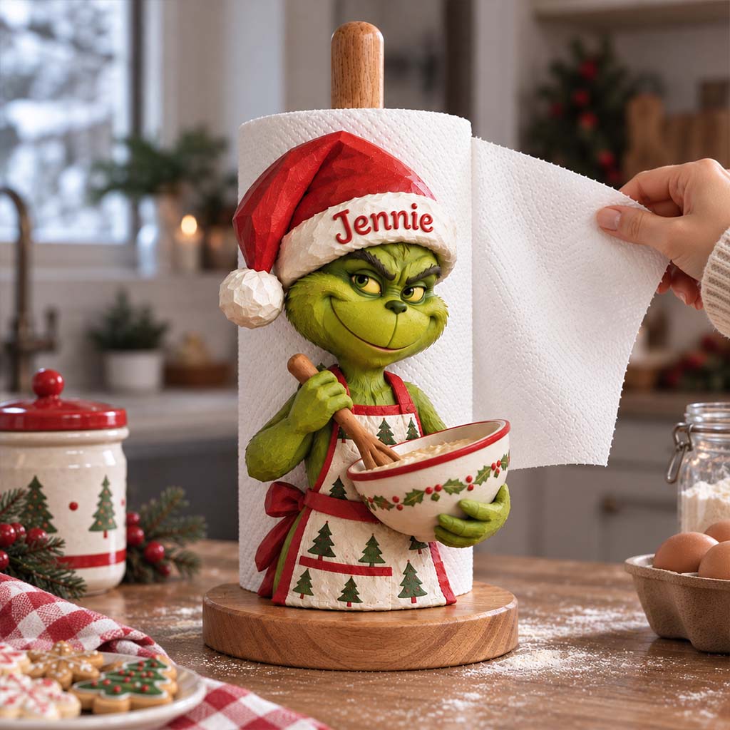 Merry Grinchfmas - Personalized Stole Christmas Paper Towel Stand