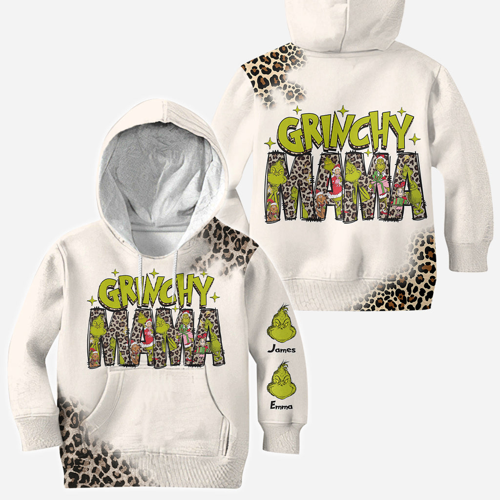 Maman/Mamie Grincheuse - T-shirt personnalisé avec étole de Noël