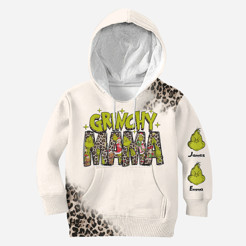 Maman/Mamie Grincheuse - T-shirt personnalisé avec étole de Noël