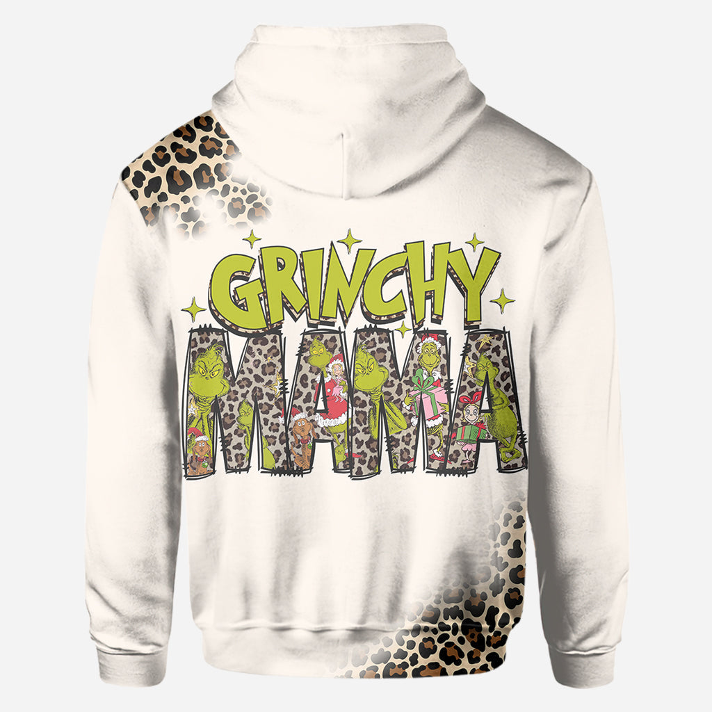 Maman/Mamie Grincheuse - T-shirt personnalisé avec étole de Noël