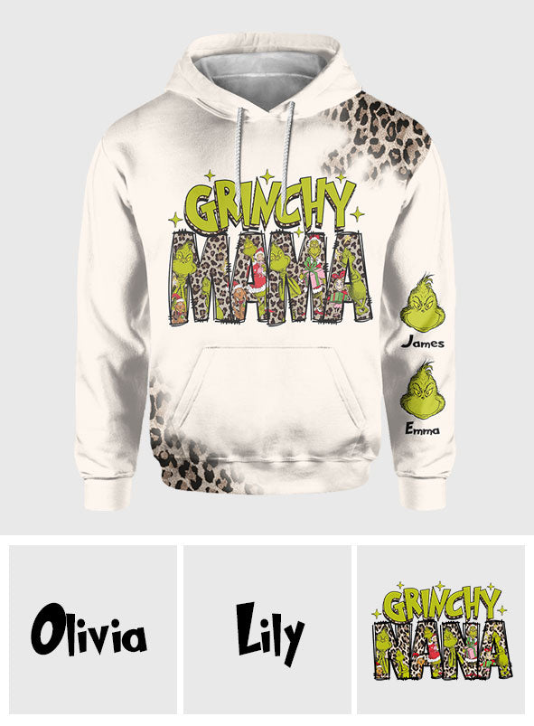 Maman/Mamie Grincheuse - T-shirt personnalisé avec étole de Noël