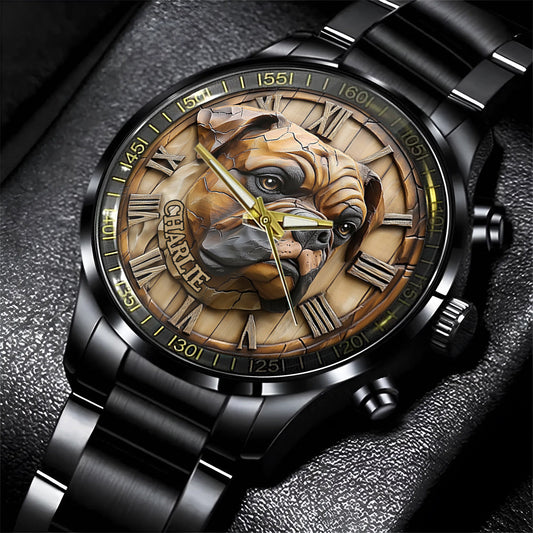 Montre-bracelet personnalisée Brave Boxer - Chien