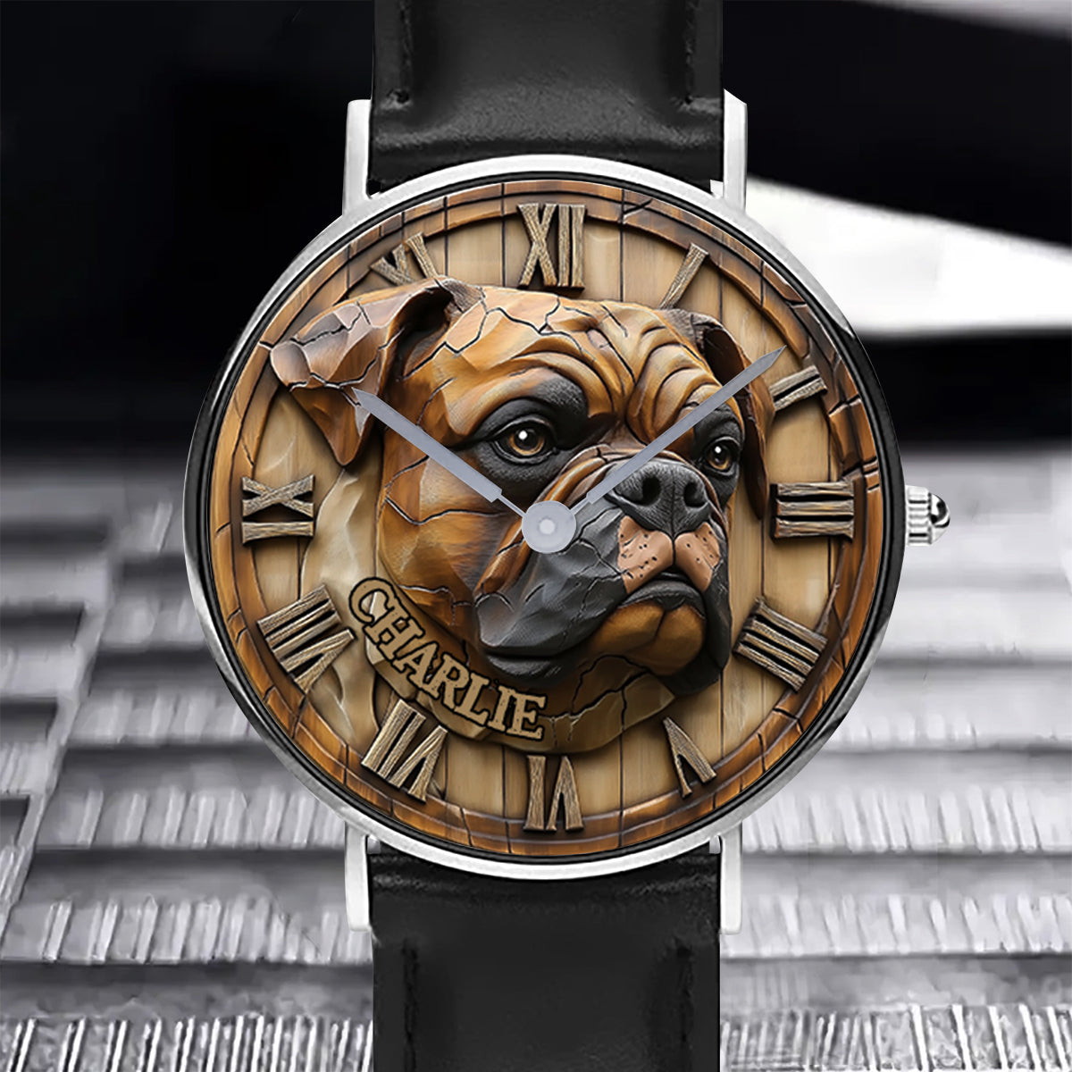 Montre-bracelet personnalisée Brave Boxer - Chien