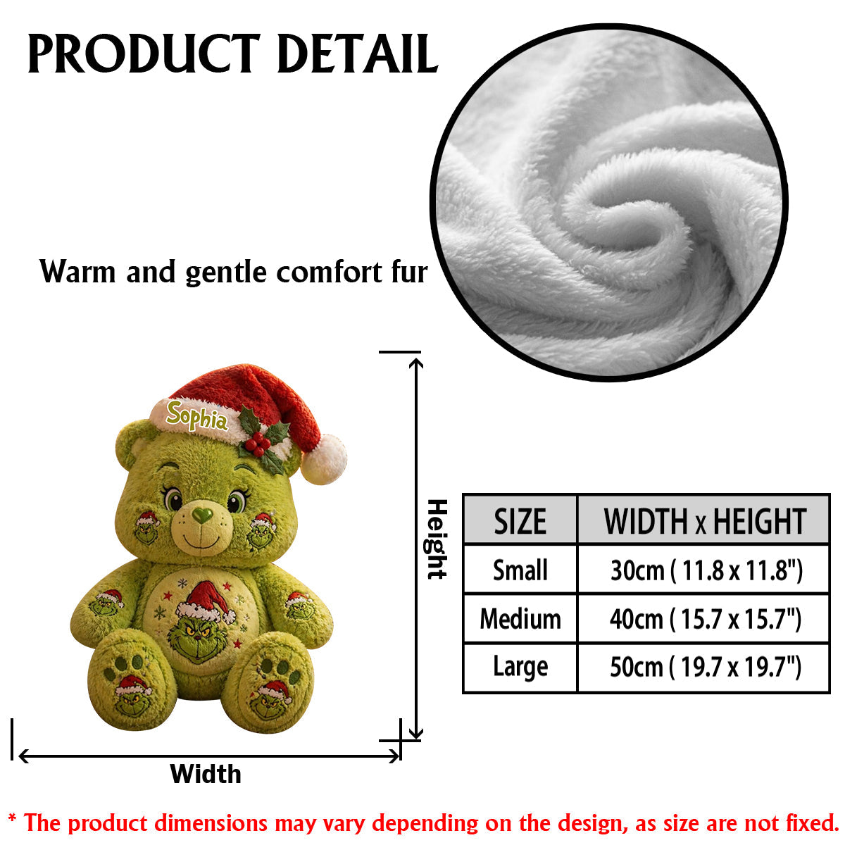 Merry Grinchmas - Personalized Stole Christmas Premium Faux Fur Pillow
