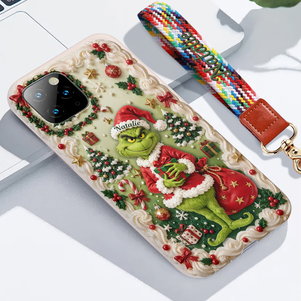 Merry Xmas - Personalized Stole Christmas Phone Case & Embroidered Lanyard