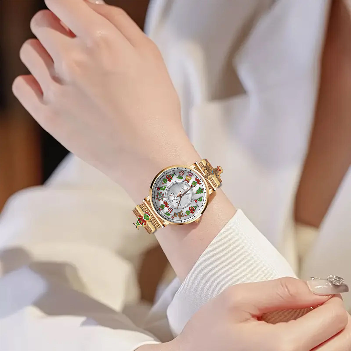 Merry Christmas - Personalized Stole Christmas Women Hand Watch