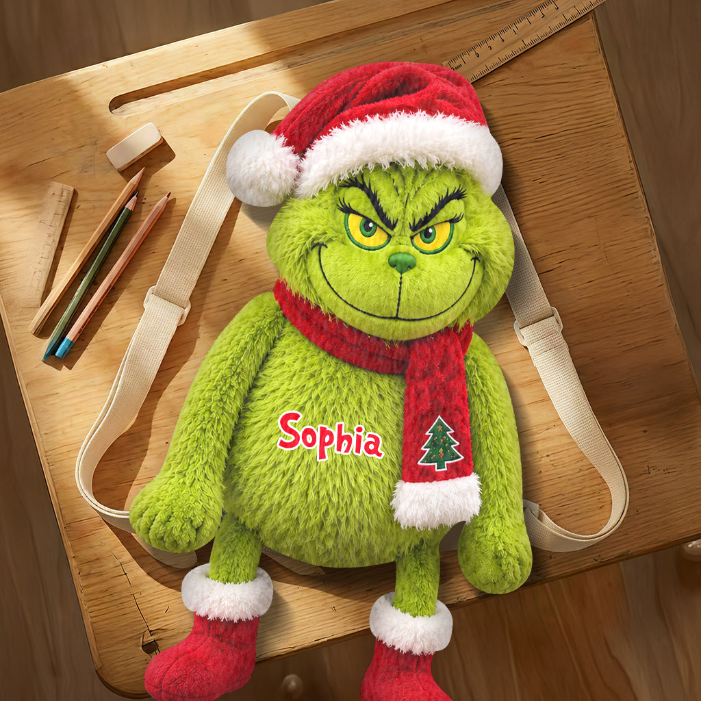 Funny Christmas - Personalized Stole Christmas Plush Backpack