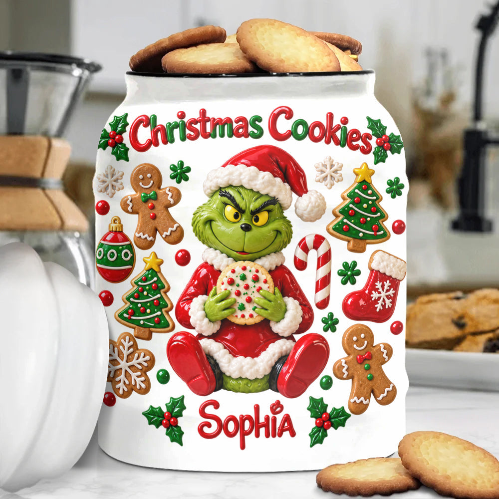 Merry Christmas - Personalized Stole Christmas Cookie Jar