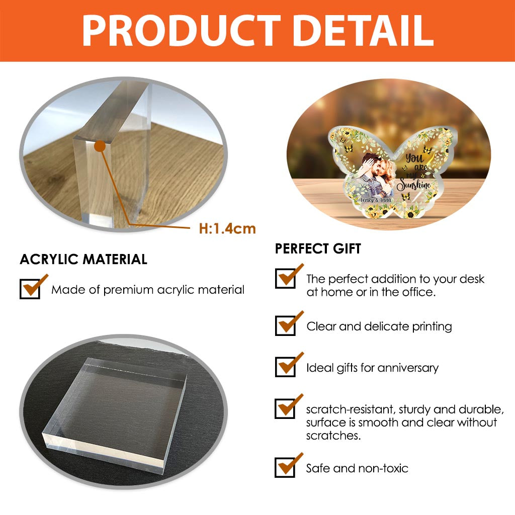 Tu es mon rayon de soleil - Plaque acrylique personnalisée pour maman