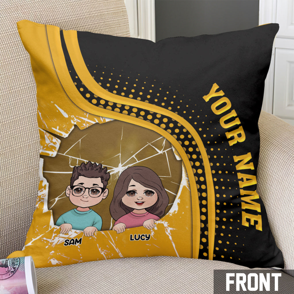 Meilleur papa du monde - Coussin décoratif personnalisé pour papa