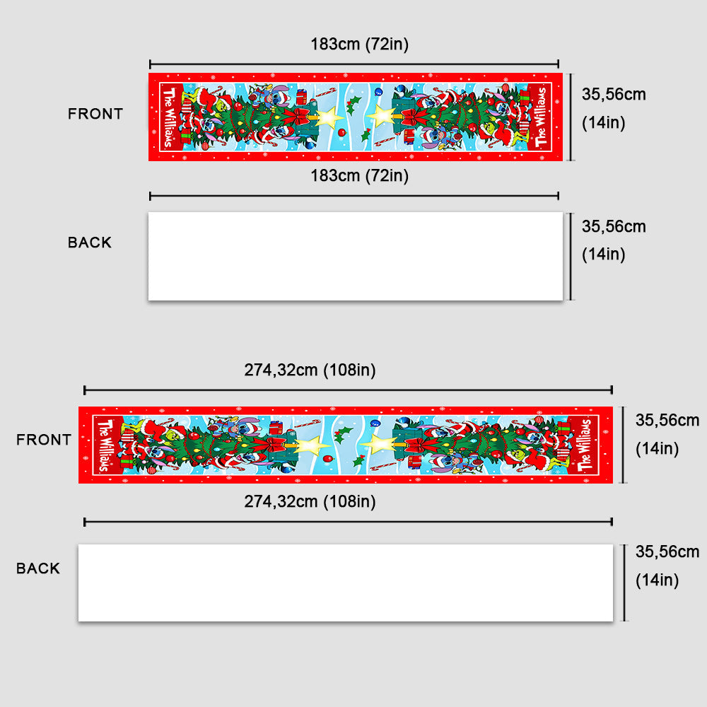 Joyeux Noël - Chemin de table personnalisé avec étole