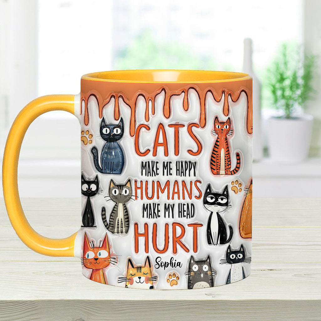 Les chats me rendent heureuse - Mug personnalisé à motif chat