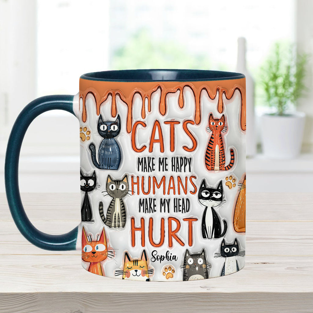 Les chats me rendent heureuse - Mug personnalisé à motif chat