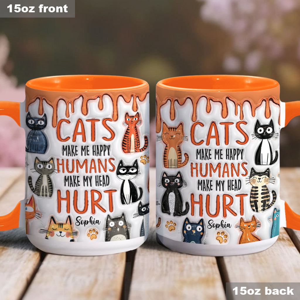 Les chats me rendent heureuse - Mug personnalisé à motif chat