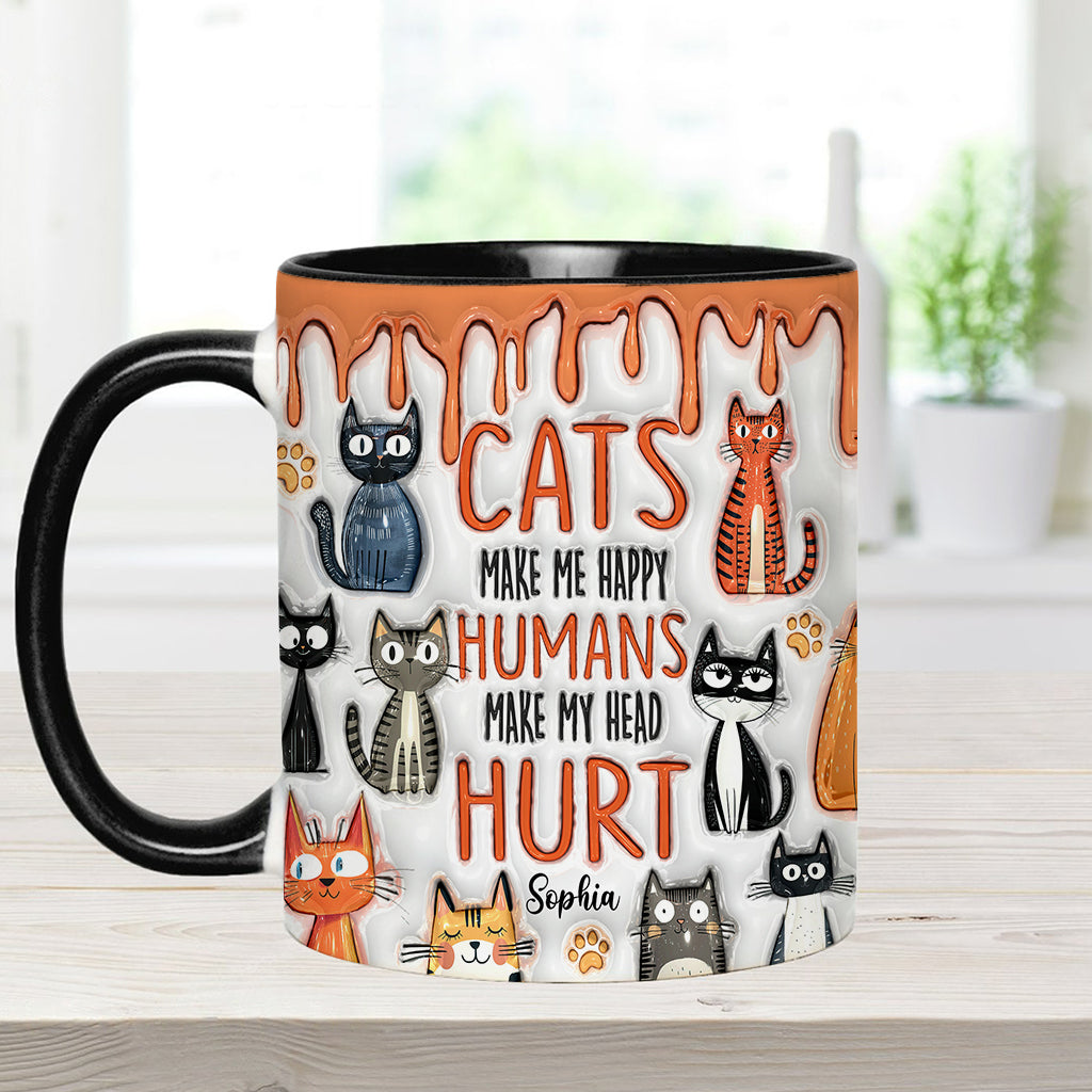 Les chats me rendent heureuse - Mug personnalisé à motif chat