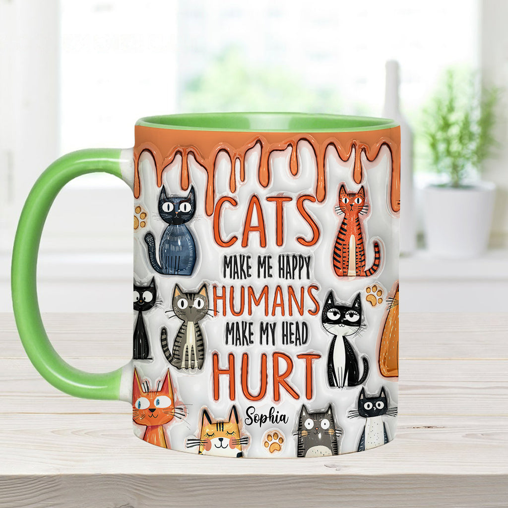 Les chats me rendent heureuse - Mug personnalisé à motif chat