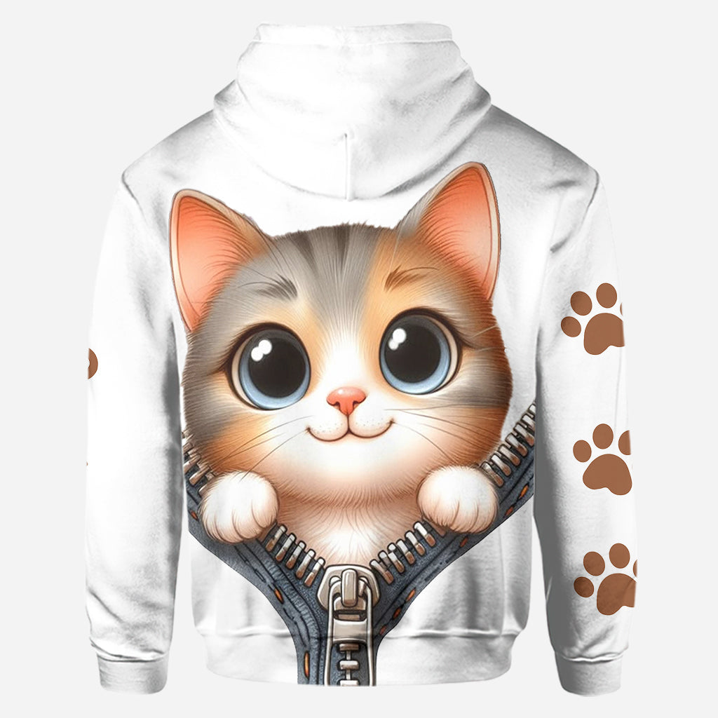 Sweat à capuche et leggings personnalisés avec un chat mignon