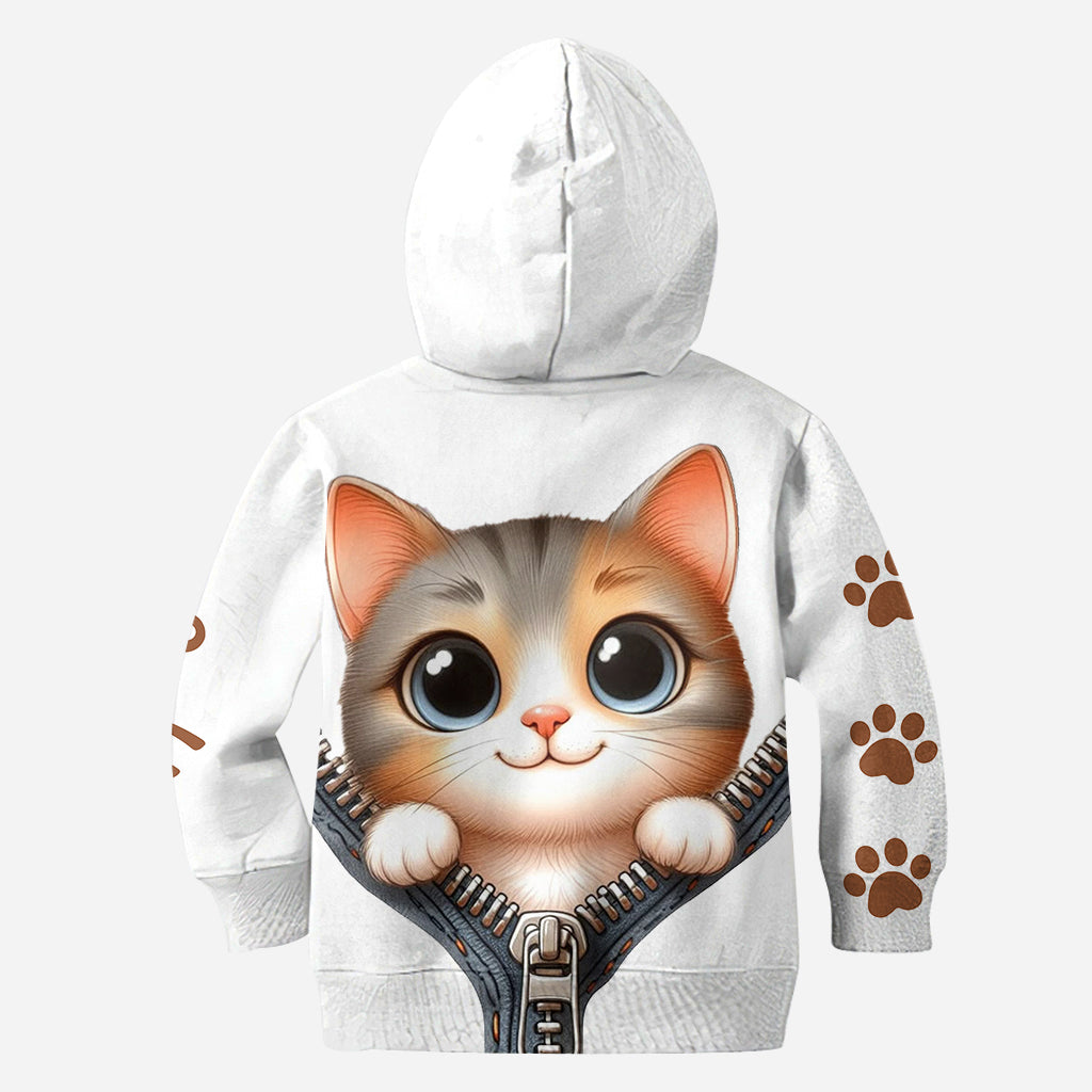 Sweat à capuche et leggings personnalisés avec un chat mignon