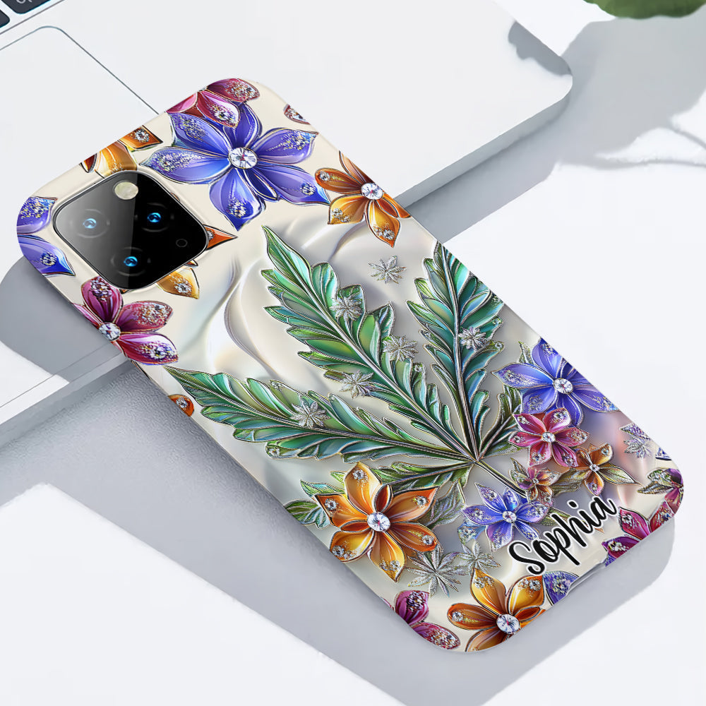 Belle feuille - Coque de téléphone personnalisée avec motif cannabis