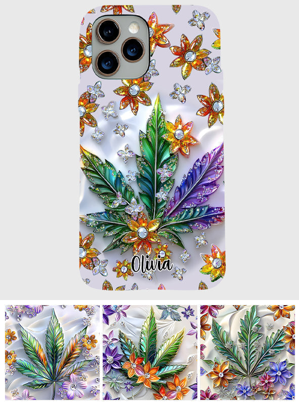 Belle feuille - Coque de téléphone personnalisée avec motif cannabis