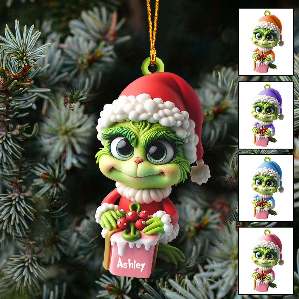 Merry Grinchmas - Personalized Stole Christmas Custom Shaped Ornament