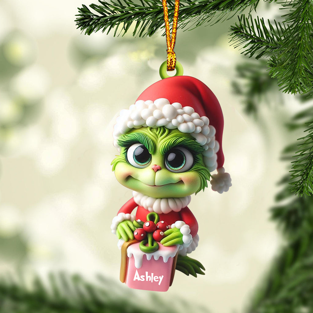 Merry Grinchmas - Personalized Stole Christmas Custom Shaped Ornament