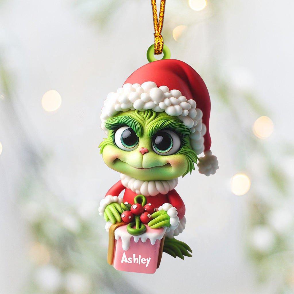 Merry Grinchmas - Personalized Stole Christmas Custom Shaped Ornament