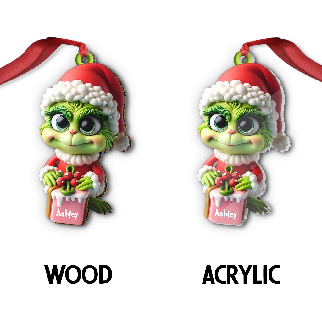 Merry Grinchmas - Personalized Stole Christmas Custom Shaped Ornament