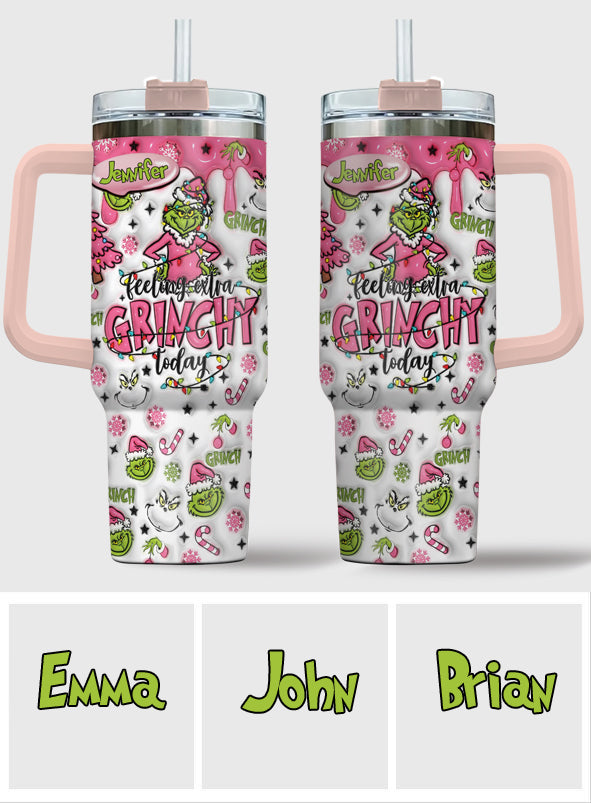 Any Name - Personalized Stole Christmas Tumbler With Handle
