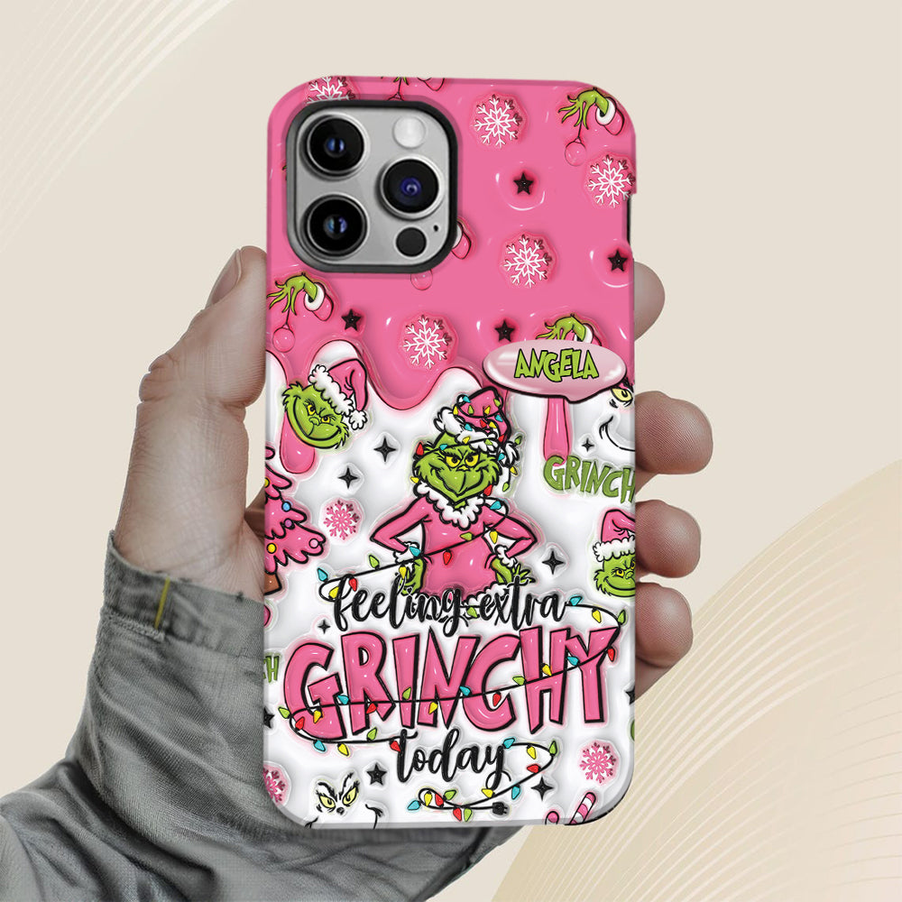 Extra Grinchy Today - Personalized Stole Christmas Full Print Phone Case