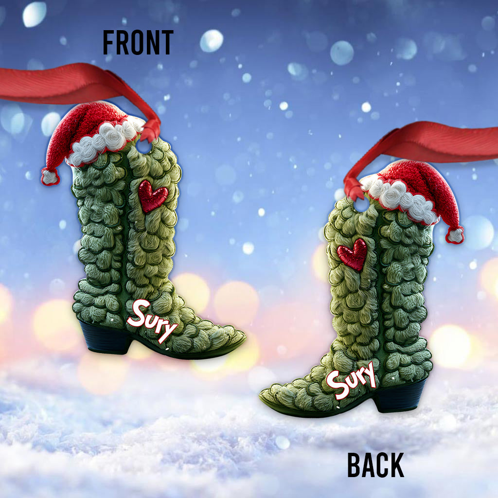 Bottes du Grinch - Étole de Noël personnalisée