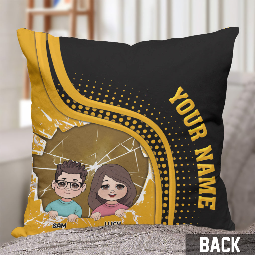 Meilleur papa du monde - Coussin décoratif personnalisé pour papa