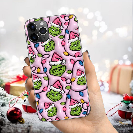 Green & Pink - Personalized Stole Christmas Phone Case