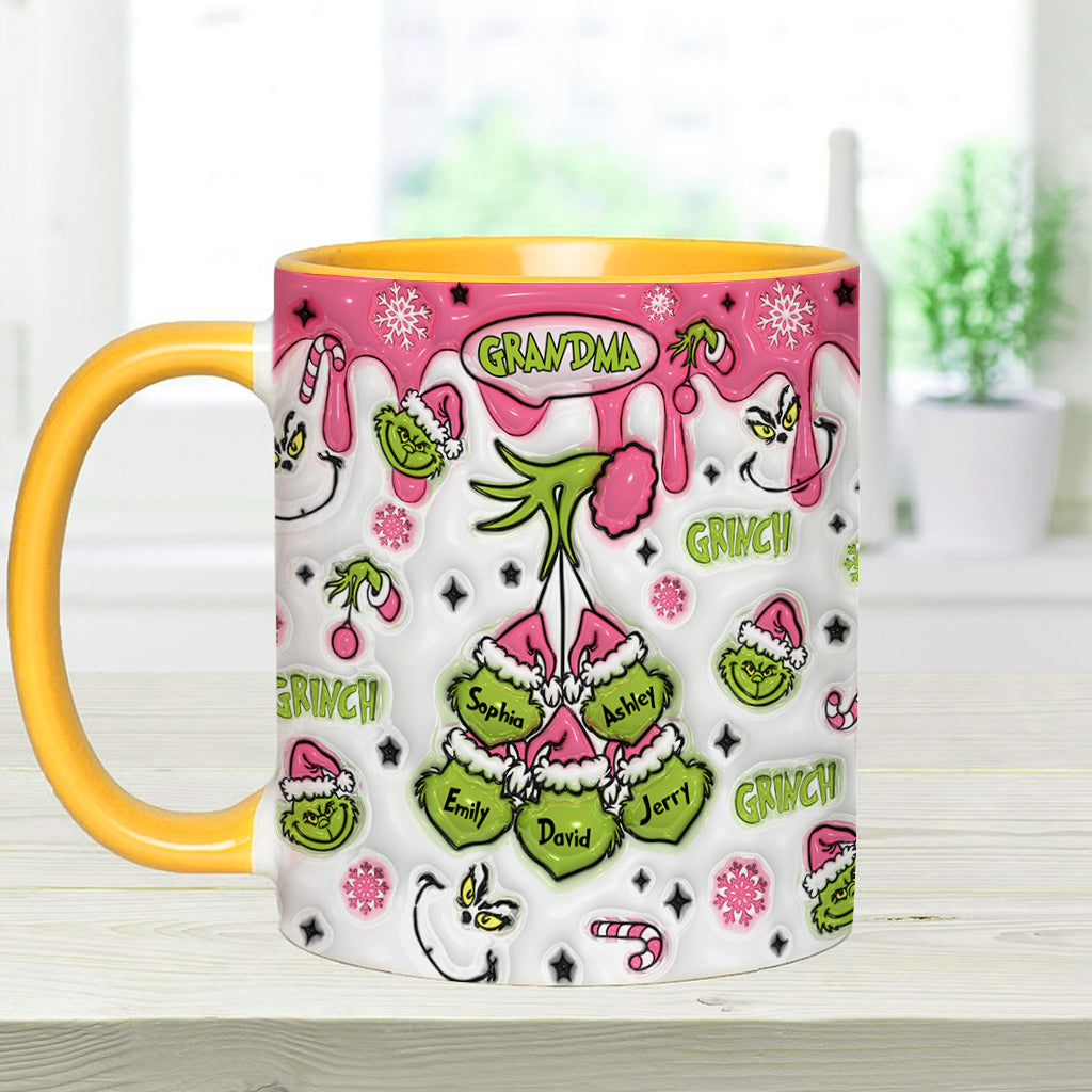 Green Mama/ Nana... - Personalized Stole Christmas Accent Mug