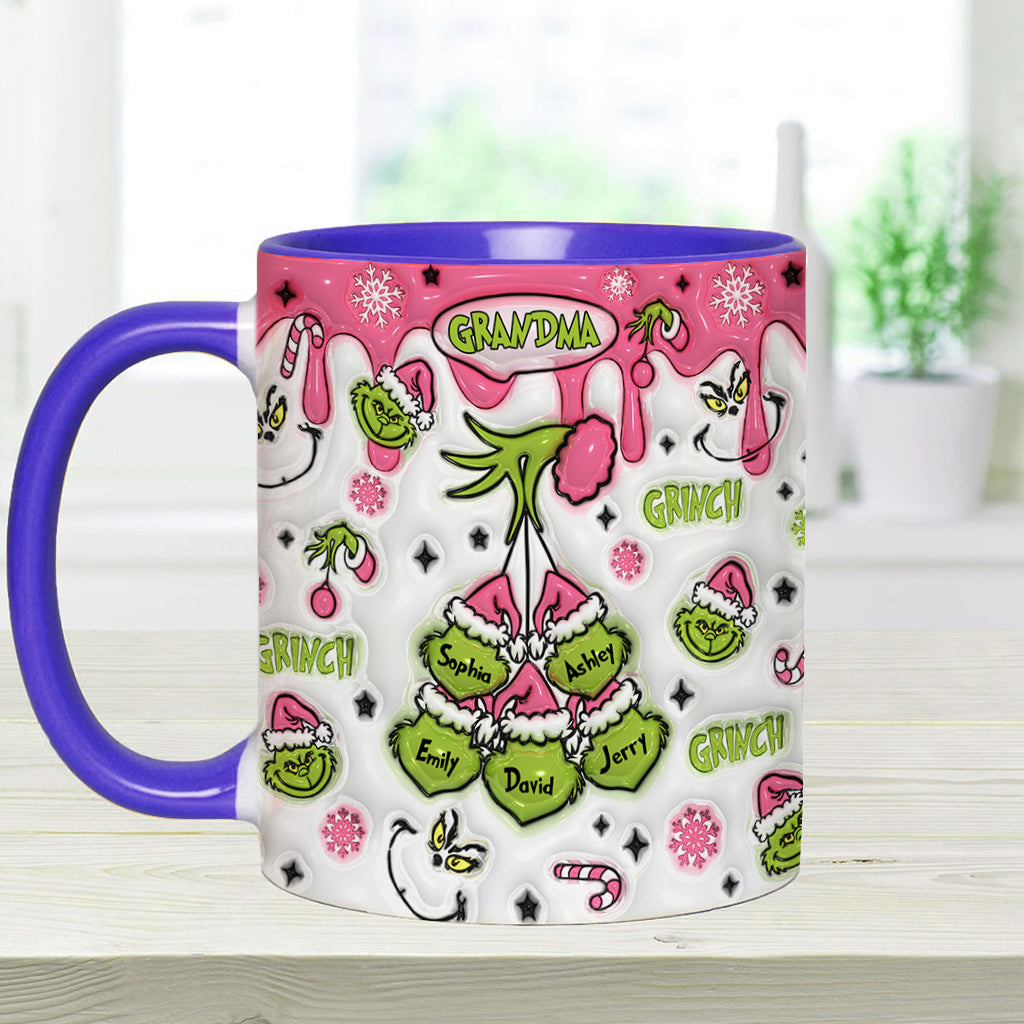 Green Mama/ Nana... - Personalized Stole Christmas Accent Mug