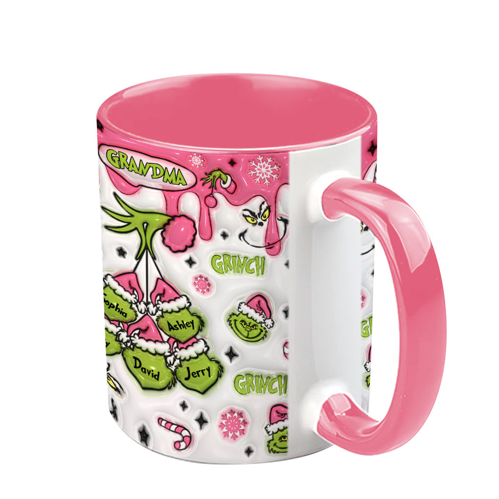 Green Mama/ Nana... - Personalized Stole Christmas Accent Mug