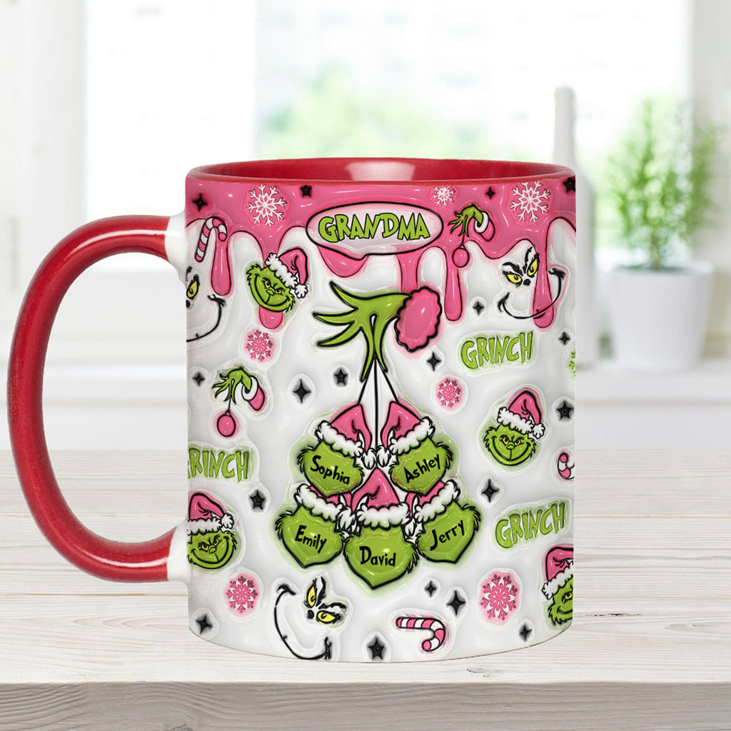 Green Mama/ Nana... - Personalized Stole Christmas Accent Mug