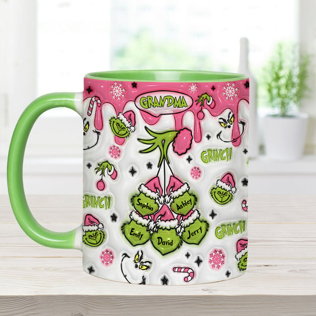 Green Mama/ Nana... - Personalized Stole Christmas Accent Mug