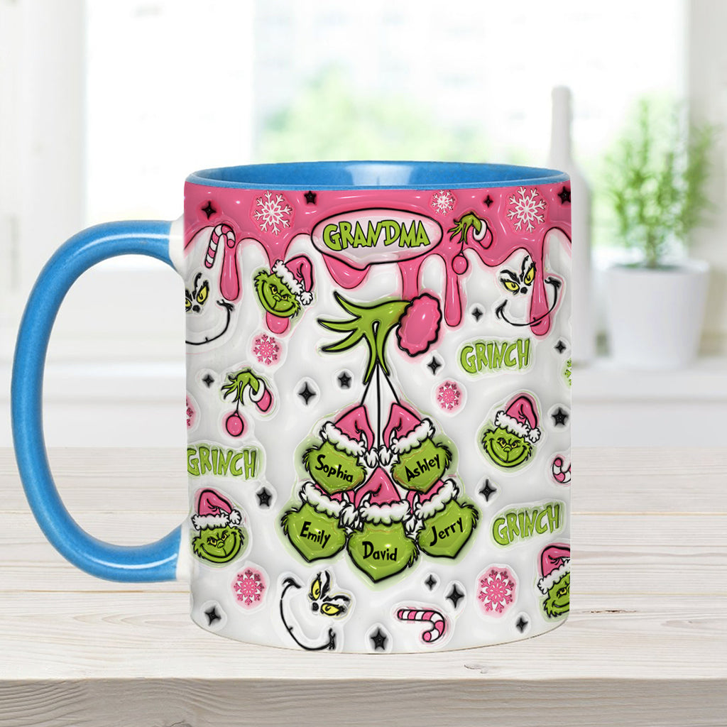 Green Mama/ Nana... - Personalized Stole Christmas Accent Mug